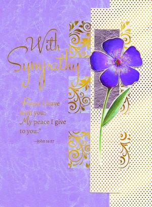 With Sympathy - Purple Flower